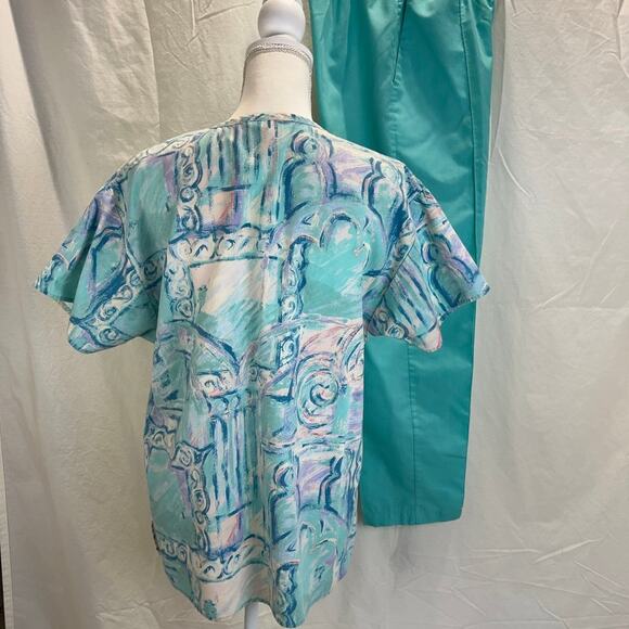 Scrubs green SET Sz S Crest - Picture 2 of 6